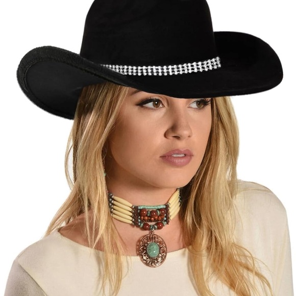 Summer concert vibes rhinestones cowboy western hat - Picture 2 of 2